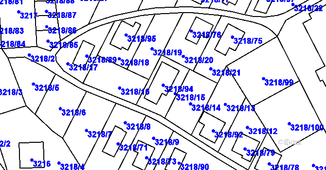 Parcela st. 3218/94 v KÚ Horní Těrlicko, Katastrální mapa