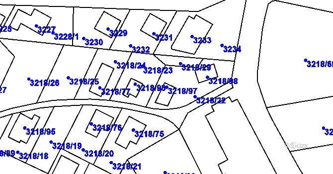 Parcela st. 3218/97 v KÚ Horní Těrlicko, Katastrální mapa