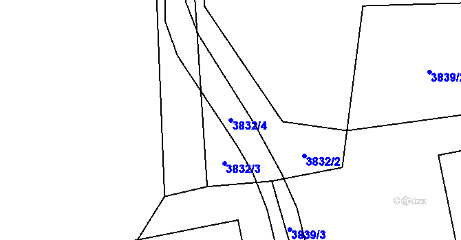 Parcela st. 3832/4 v KÚ Horní Těrlicko, Katastrální mapa
