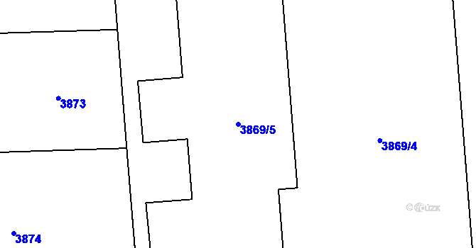Parcela st. 3869/5 v KÚ Horní Těrlicko, Katastrální mapa
