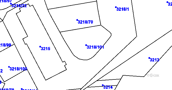 Parcela st. 3218/101 v KÚ Horní Těrlicko, Katastrální mapa