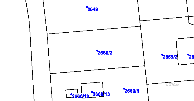 Parcela st. 2660/2 v KÚ Horní Těrlicko, Katastrální mapa