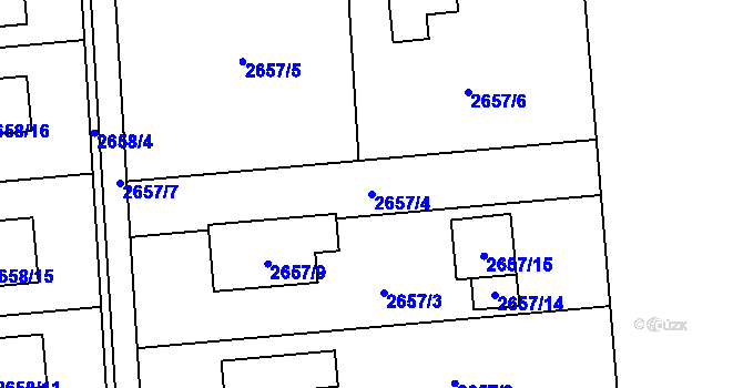 Parcela st. 2657/4 v KÚ Horní Těrlicko, Katastrální mapa