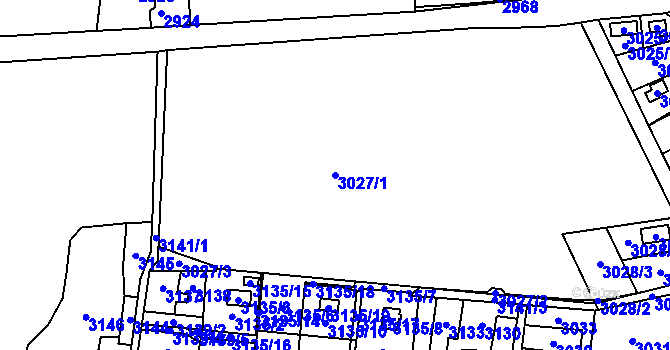 Parcela st. 3027/1 v KÚ Horní Těrlicko, Katastrální mapa