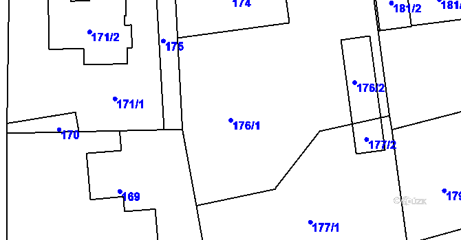 Parcela st. 176/1 v KÚ Dolní Těrlicko, Katastrální mapa