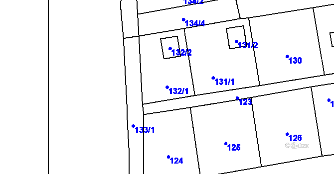 Parcela st. 132/1 v KÚ Dolní Těrlicko, Katastrální mapa