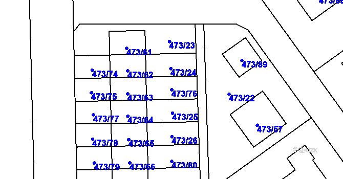 Parcela st. 473/76 v KÚ Dolní Těrlicko, Katastrální mapa