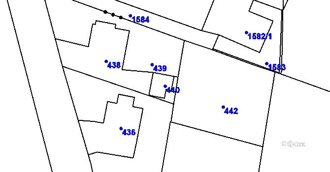 Parcela st. 440 v KÚ Dolní Těrlicko, Katastrální mapa