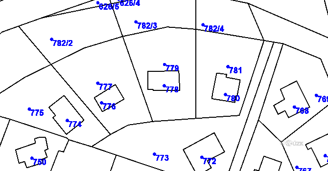 Parcela st. 778 v KÚ Dolní Těrlicko, Katastrální mapa