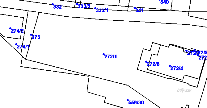 Parcela st. 272/1 v KÚ Dolní Těrlicko, Katastrální mapa