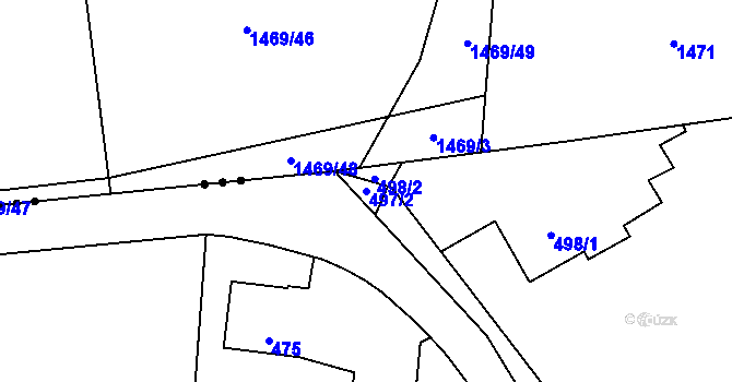 Parcela st. 497/2 v KÚ Dolní Těrlicko, Katastrální mapa