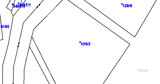 Parcela st. 129/2 v KÚ Termesivy, Katastrální mapa