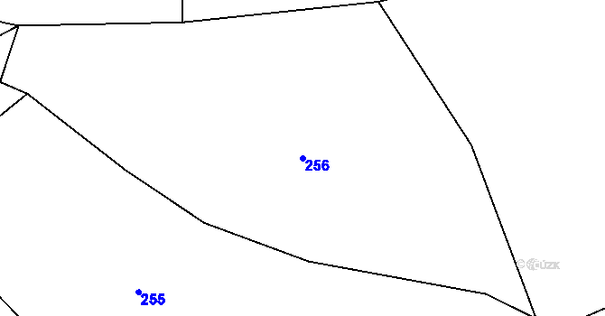 Parcela st. 256 v KÚ Termesivy, Katastrální mapa