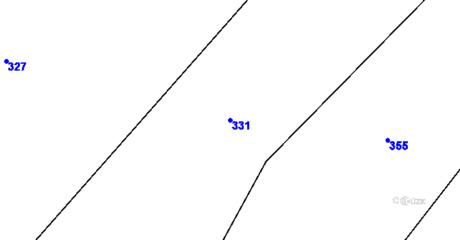 Parcela st. 331 v KÚ Termesivy, Katastrální mapa