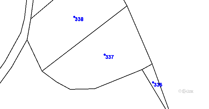 Parcela st. 337 v KÚ Termesivy, Katastrální mapa
