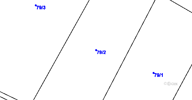 Parcela st. 79/2 v KÚ Termesivy, Katastrální mapa