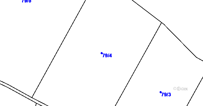 Parcela st. 79/4 v KÚ Termesivy, Katastrální mapa