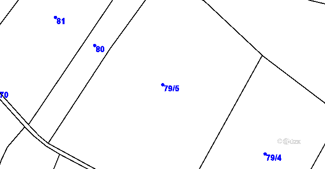 Parcela st. 79/5 v KÚ Termesivy, Katastrální mapa