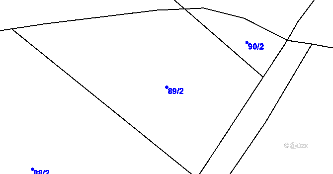 Parcela st. 89/2 v KÚ Termesivy, Katastrální mapa