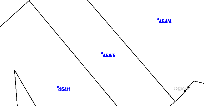 Parcela st. 454/5 v KÚ Termesivy, Katastrální mapa