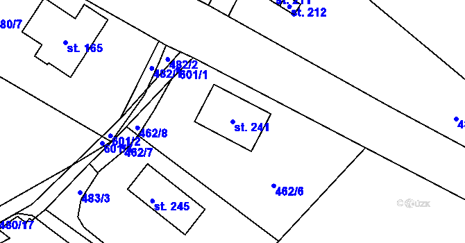 Parcela st. 241 v KÚ Termesivy, Katastrální mapa