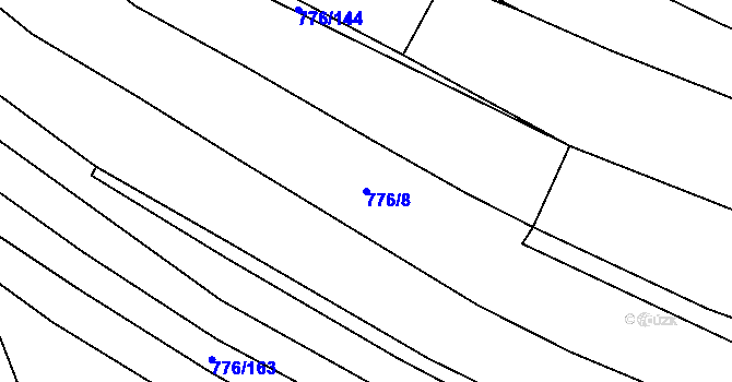 Parcela st. 776/8 v KÚ Těšánky, Katastrální mapa