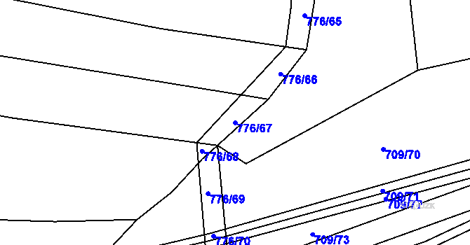 Parcela st. 776/67 v KÚ Těšánky, Katastrální mapa