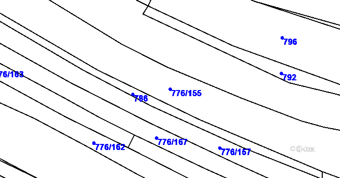 Parcela st. 776/155 v KÚ Těšánky, Katastrální mapa