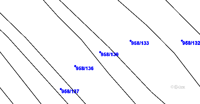 Parcela st. 958/139 v KÚ Těšánky, Katastrální mapa