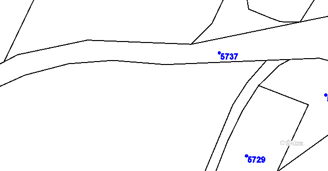 Parcela st. 1274/21 v KÚ Těšany, Katastrální mapa