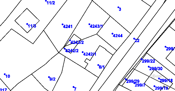 Parcela st. 6/2 v KÚ Těšetice u Znojma, Katastrální mapa