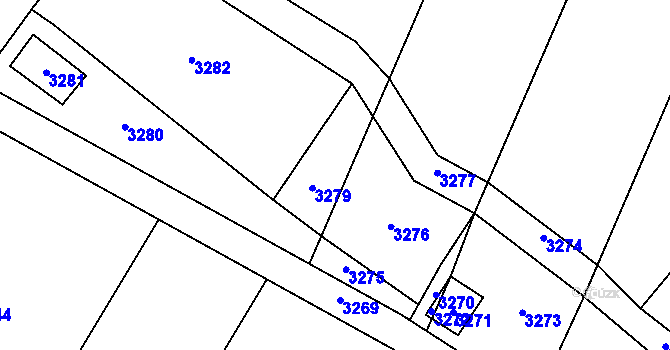 Parcela st. 314 v KÚ Těšetice u Znojma, Katastrální mapa