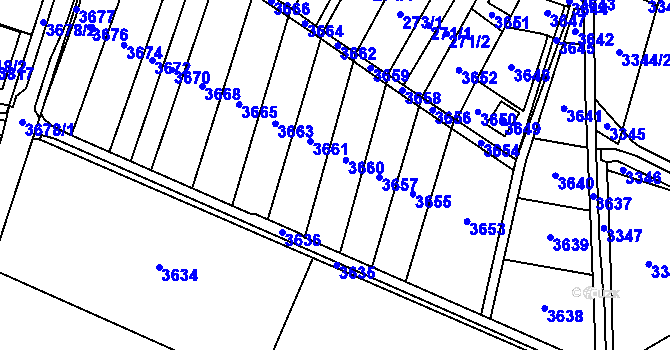 Parcela st. 407 v KÚ Těšetice u Znojma, Katastrální mapa