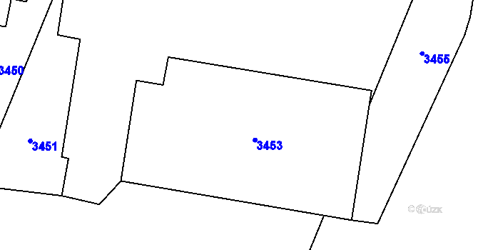 Parcela st. 417/2 v KÚ Těšetice u Znojma, Katastrální mapa