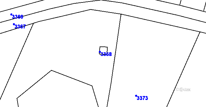 Parcela st. 417/11 v KÚ Těšetice u Znojma, Katastrální mapa