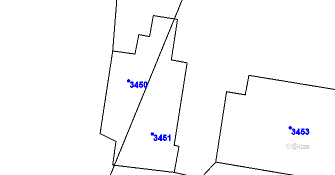Parcela st. 417/22 v KÚ Těšetice u Znojma, Katastrální mapa