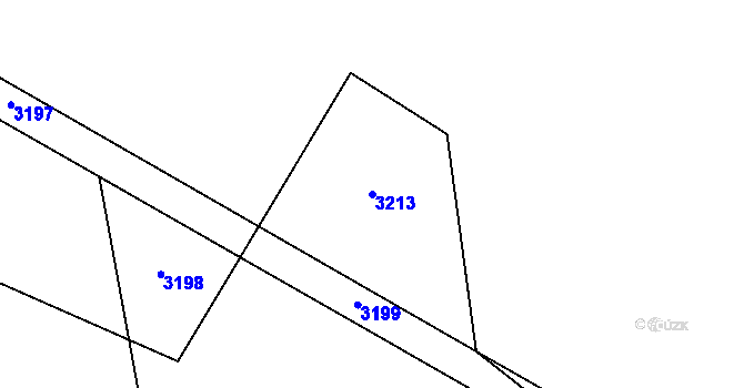 Parcela st. 3213 v KÚ Těšetice u Znojma, Katastrální mapa