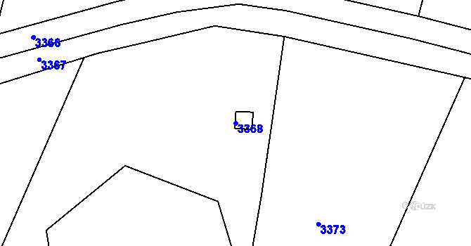 Parcela st. 3368 v KÚ Těšetice u Znojma, Katastrální mapa