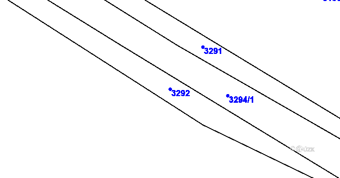 Parcela st. 3292 v KÚ Těšetice u Znojma, Katastrální mapa