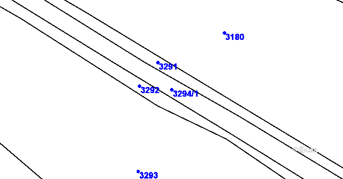 Parcela st. 3294/1 v KÚ Těšetice u Znojma, Katastrální mapa