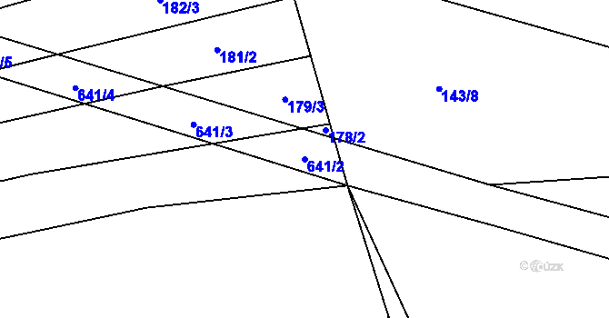 Parcela st. 641/2 v KÚ Dolní Těšice, Katastrální mapa