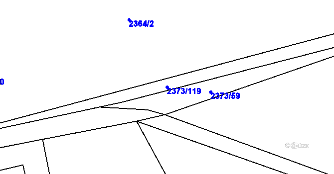 Parcela st. 2373/119 v KÚ Těšínov, Katastrální mapa
