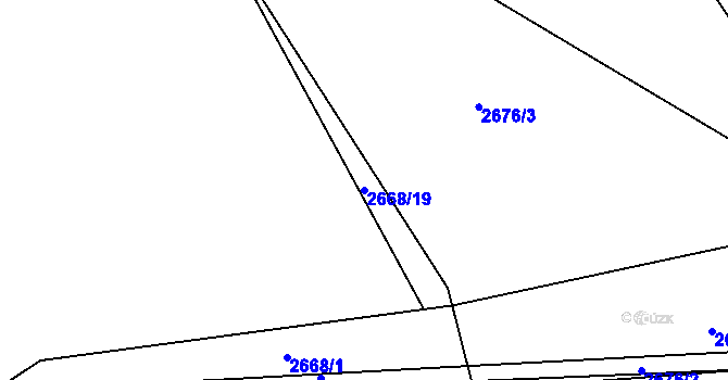 Parcela st. 2668/19 v KÚ Těšínov, Katastrální mapa