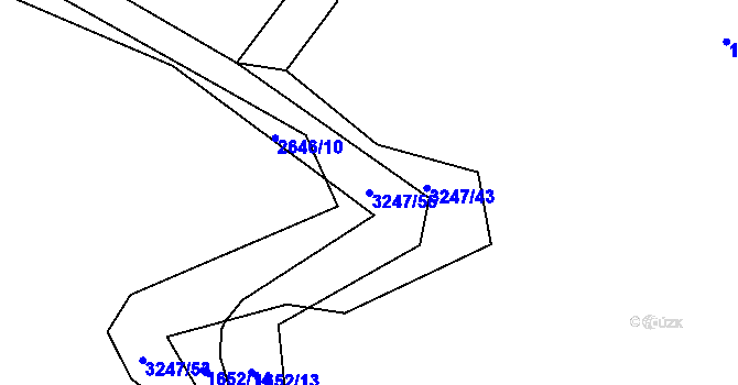 Parcela st. 3247/56 v KÚ Těšínov, Katastrální mapa