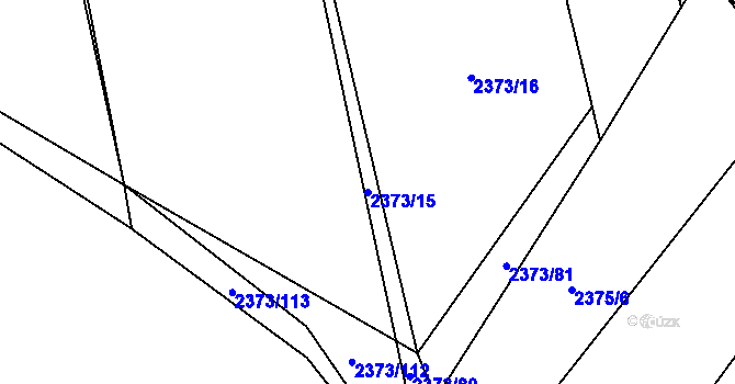 Parcela st. 2373/15 v KÚ Těšínov, Katastrální mapa