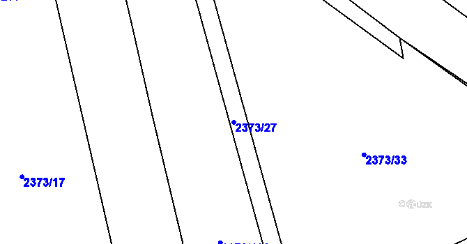 Parcela st. 2373/27 v KÚ Těšínov, Katastrální mapa