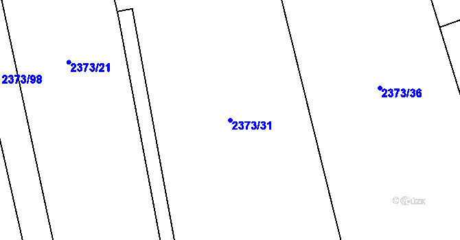 Parcela st. 2373/31 v KÚ Těšínov, Katastrální mapa