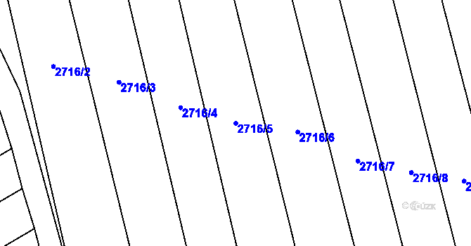 Parcela st. 2716/5 v KÚ Těšínov, Katastrální mapa