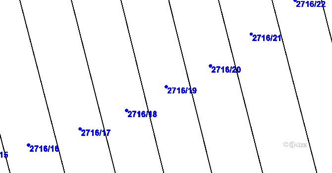 Parcela st. 2716/19 v KÚ Těšínov, Katastrální mapa