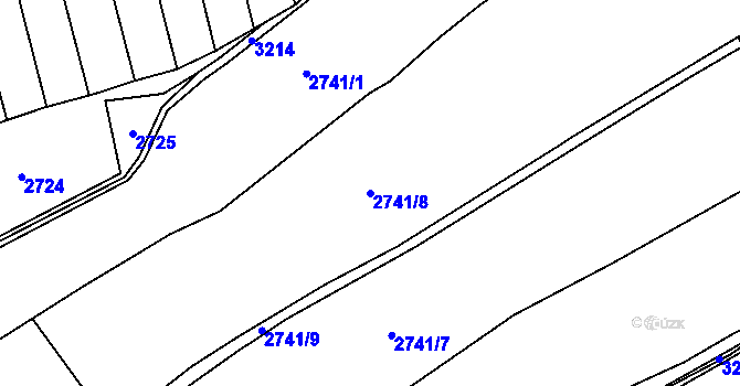 Parcela st. 2741/8 v KÚ Těšínov, Katastrální mapa